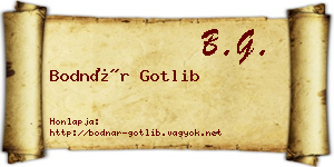 Bodnár Gotlib névjegykártya